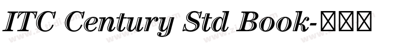 ITC Century Std Book字体转换